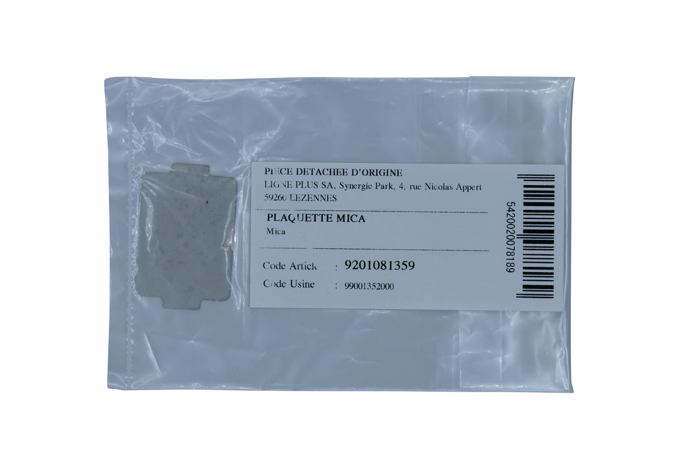 PLAQUETTE MICA