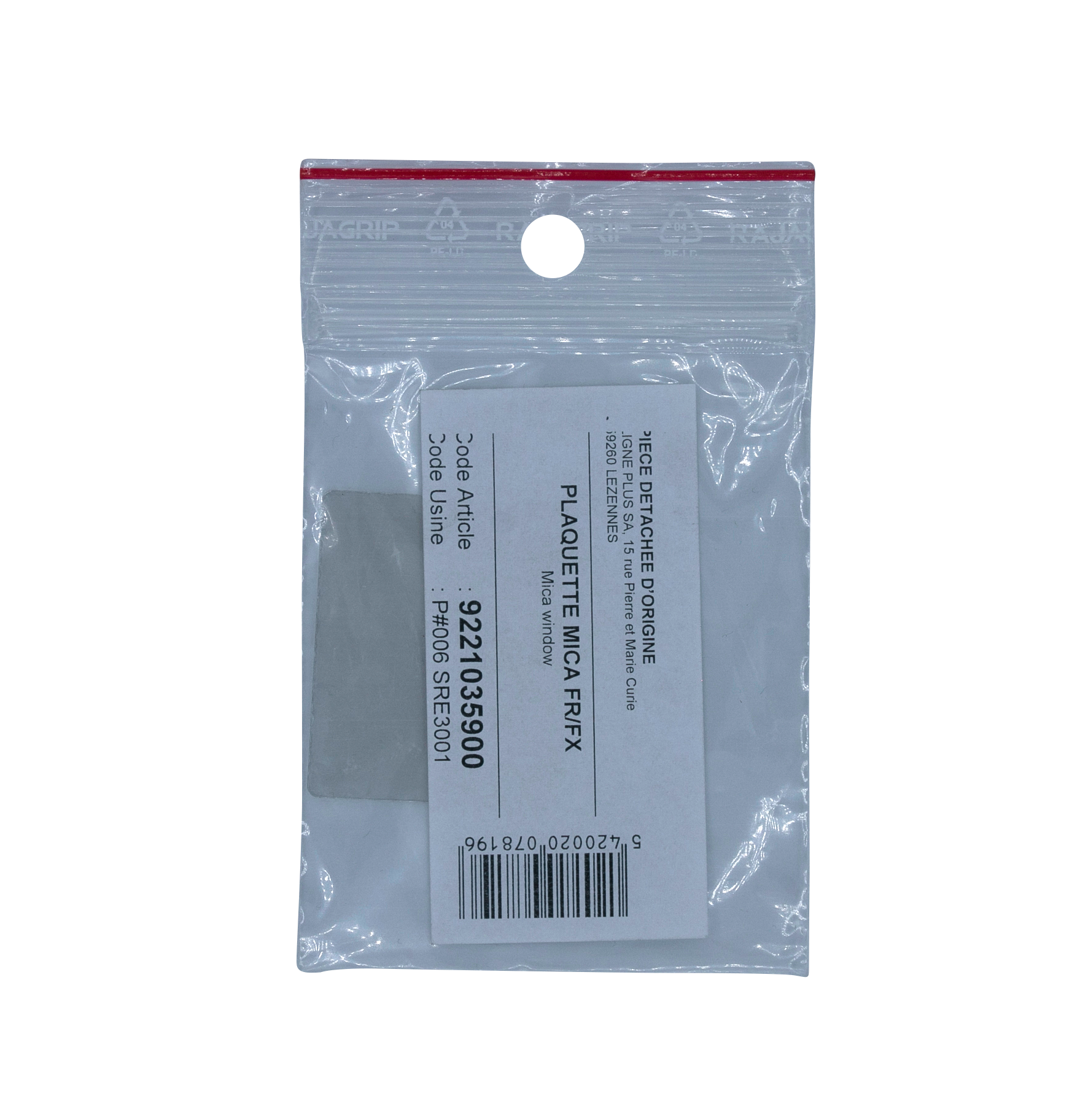PLAQUETTE MICA FR/FX
