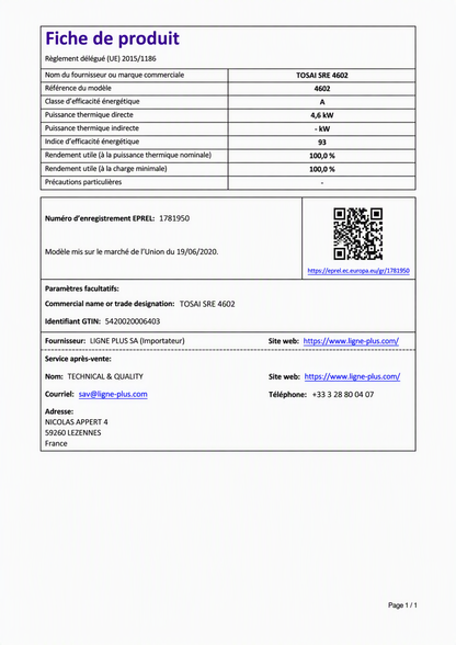 TOSAI/TAYOSAN SRE 4602 NF - Reconditionné